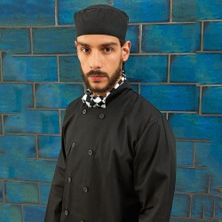 Plain Scarf Chef's Premier black/white check 195 GSM